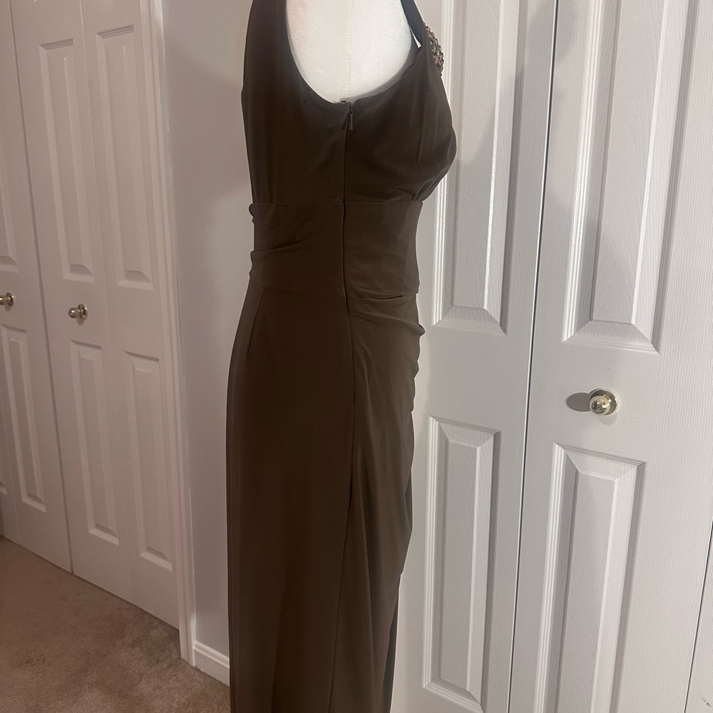 Anne Klein Women’s Size 6 Brown Cocktail Dress With Bronze Rhinestones NWOT - Picture 4 of 11